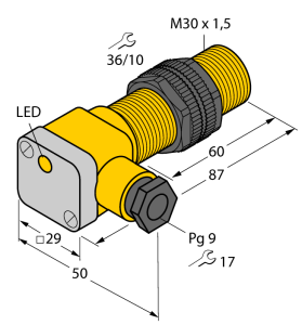 Индуктивный датчик - NI15-P30SK-AP6X - 46597 Turck