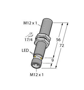 Индуктивный датчик - BI3U-M12EE-AP6X-H1141 - 1634149 Turck