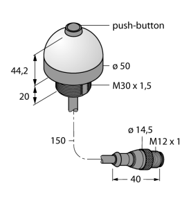 Pick-to-Lightдатчик положенияКнопка для выбора процессов - K50APPBGXDQP - 3076012 Turck 