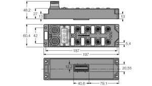 Удобные станции fieldbus для PROFIBUS-DP12 цифровых pnp-входа4 цифровых выхода, 2 А - FLDP-IOM124-0002 - 6825348 Turck 